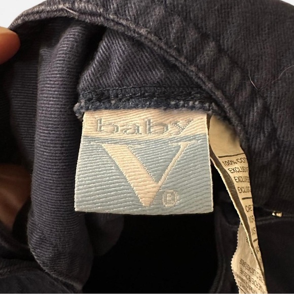 Navy blue baby sport vintage overalls with embroidered logo and snap buttons - Picture 3 of 5